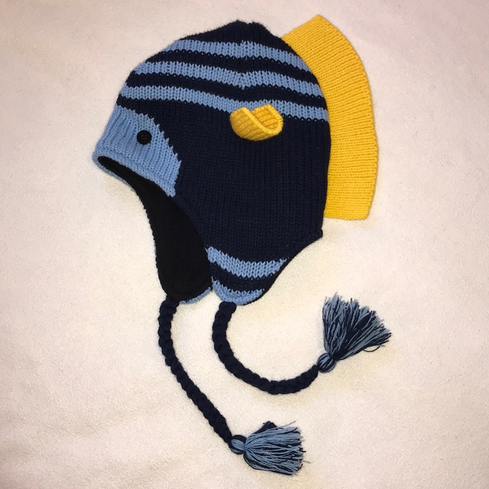 D&Y | Striped Tassels Braids Kids Fish Beanie Hat